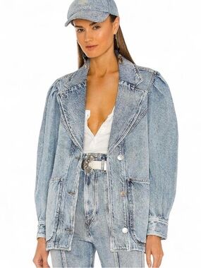 Isabel Marant Etoile Long line Denim Jean Jacket